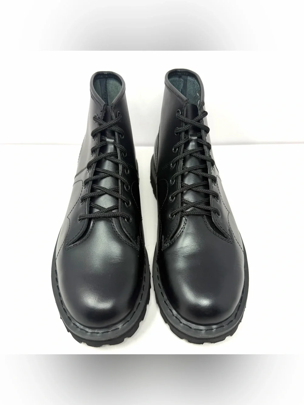 VTG Demonia Men’s Classic Mod Monkey Boots Sz 10 Black Leather Punk Skin Oi Rare